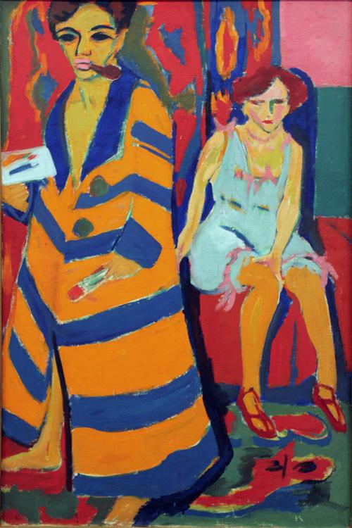 Ernst Ludwig Kirchner self-Portrait with Model (nn03) oil painting image